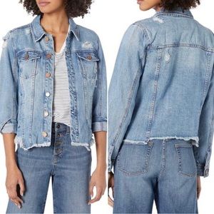 BLANK NYC Denim Raw Hem Jacket Size XS